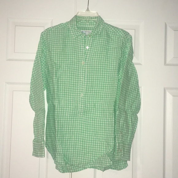 Southern Tide Green Gingham Popover - Picture 3 of 7